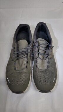 On Cloud 5 Men’s Lightweight Performance Shoes – Olive/White (Size US M9.5)